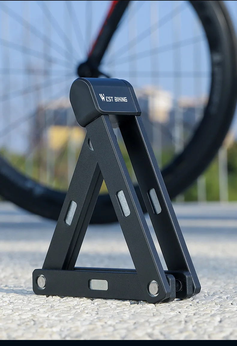 WEST BIKING Fahrrad-Faltschloss Diebstahlsicher MTB Rennrad-Schloss Hochsicheres Fahrradkettenschloss für Motorrad Roller E-Bike – Detail 6