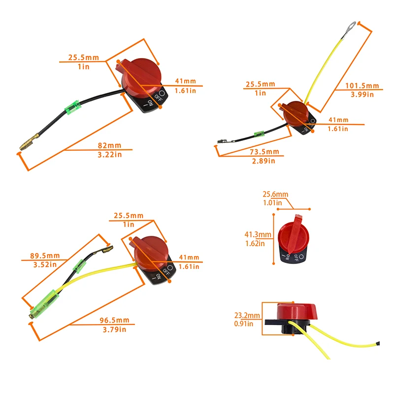 GX168 Engine Single-wire/double-wire/round-head Flameout Switch For GX200 GX270 GX340 GX390 152 160 170 188 190 192
