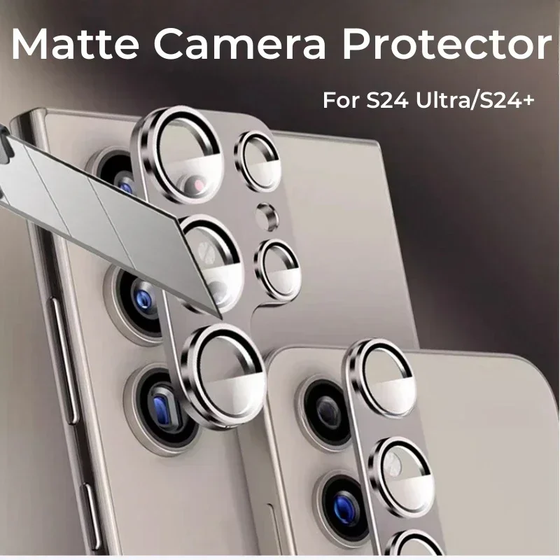 2026 Matte Camera Protector For Samsung Galaxy S24 Ultra S24+ Plus Back Lens Glass Hard Case Cap For S24ultra 5G Cover