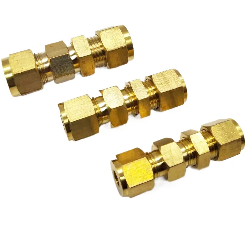 

6, 8, 10, 12 мм, 9,52 мм, 3/8 дюйма, наружный диаметр трубки, компрессионное соединение, латунный фитинг для переборки труб для газового баллона