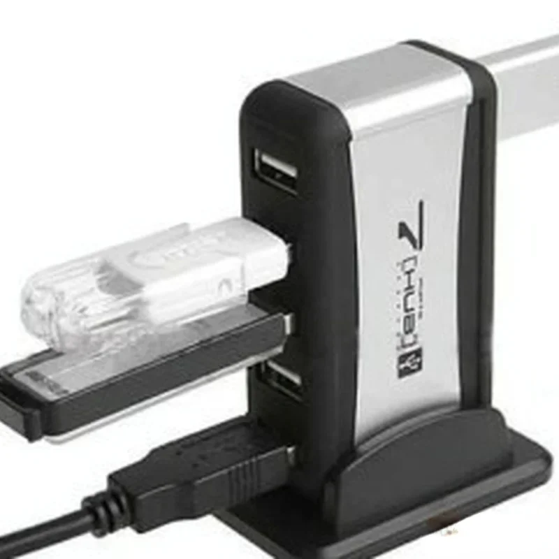 EU/US Plug Vertical USB Hub Multi 7 Ports USB 2.0 Splitter with Power Adapter 480 Mbps USB 2.0 hub for PC Computer Accessories
