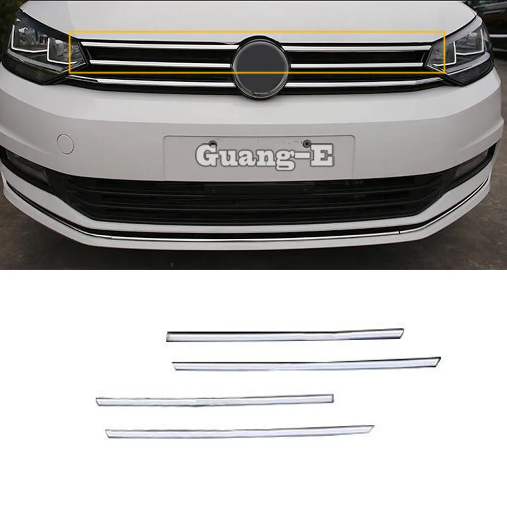 

For VW Volkswagen Touran L 2016 2017 2018 2019 2020 Protection Detector Stainless Steel Trim Front Up Grid Grill Grille Frame