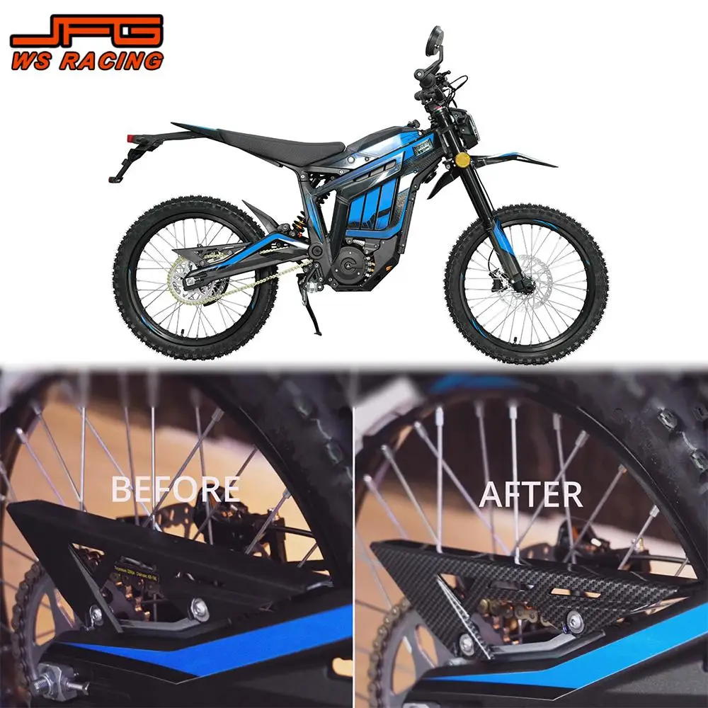 TALARIA Sting X3 MX3 MX4 MX5 전기 자전거 탄소 섬유 패턴 부품 용 체인 가드 오토바이 커버 보호대 스프로킷 보호기
