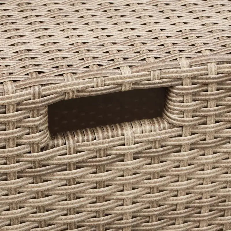 طقم أريكة مقطعية من الخيزران للأماكن الخارجية مكون من 4 قطع مع مسند ووسائد - أثاث محادثة للفناء في جميع الأحوال الجوية #4