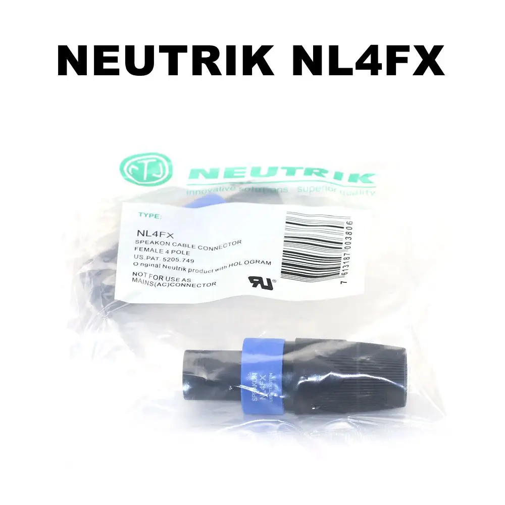 30PCS Neutrik NL4FX Speakon 4-pole plug Male Audio Speaker Connector Speaker power Amplifier Ohm Head NL4FX connector