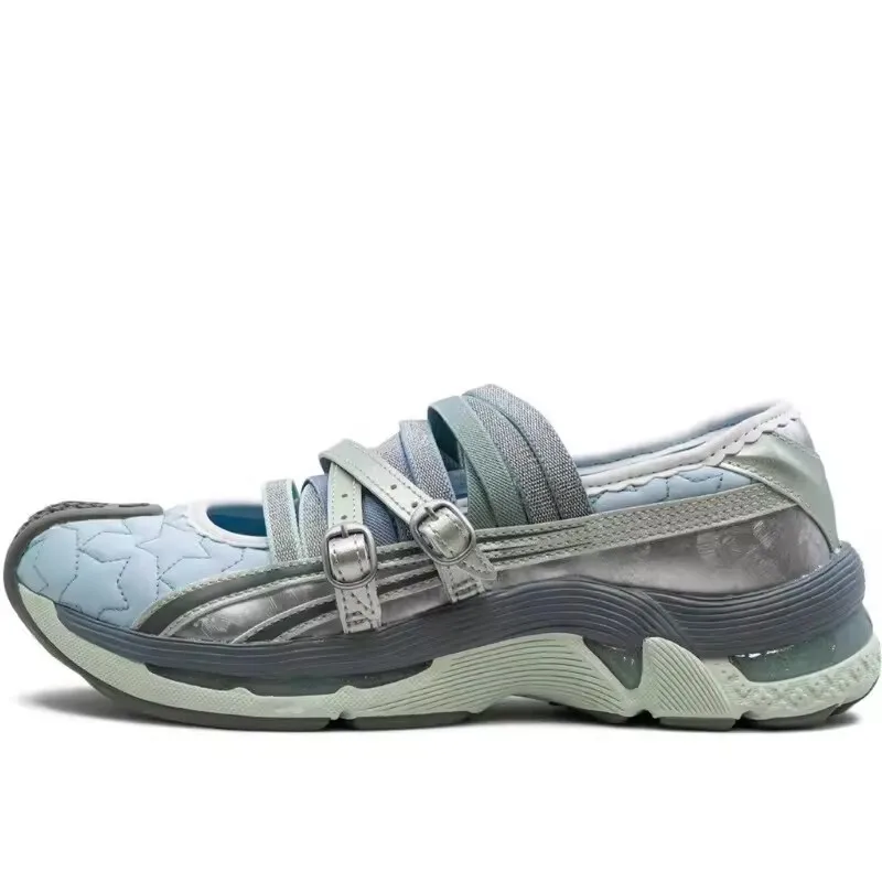Fashion Grey Ballet Pumps Flat With Hollow Out Mixed Color Cross Strap Fashion Elegant Ladies Concise Women Sneakers Shoes New