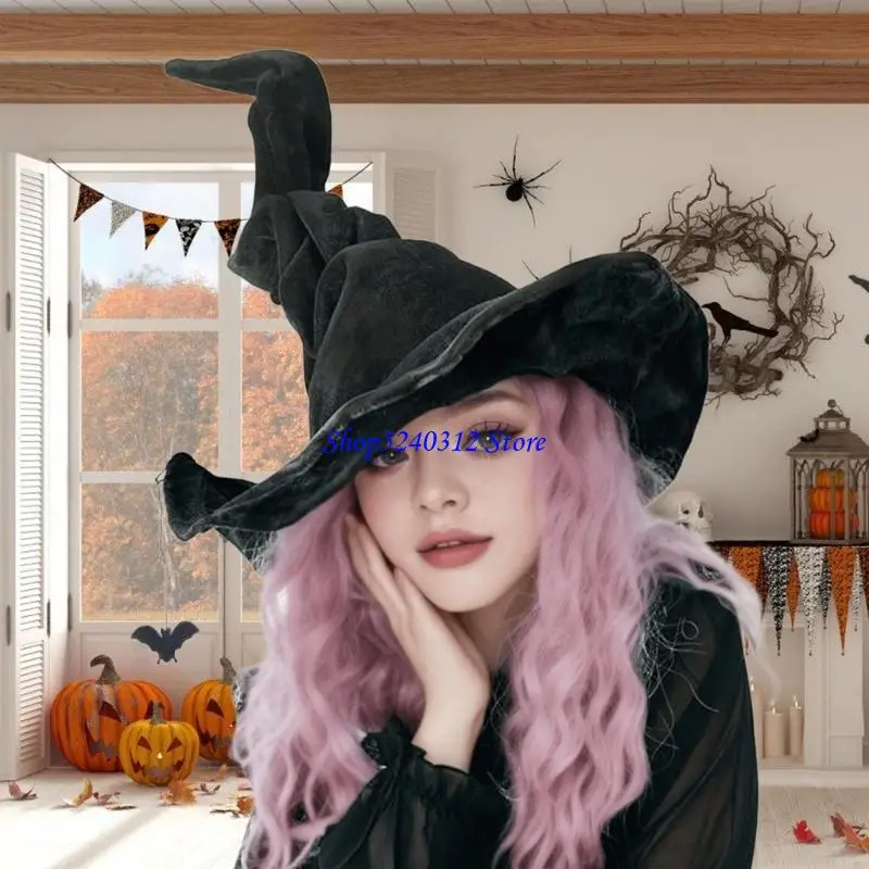 634C Vampires Halloween Hats Party Girls Hats Dramatic Hat Magicians Hat Decoration Festives Party Accessory