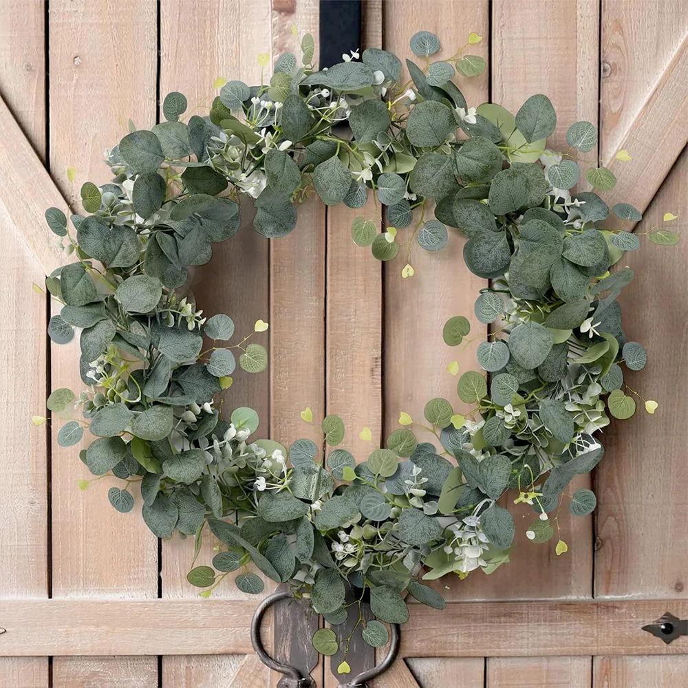 Artificial Eucalyptus Garland Fake Greenery Eucalyptus Leaves Vines for Wedding Arch Backdrop Party Table Wall Home Decor - view 5