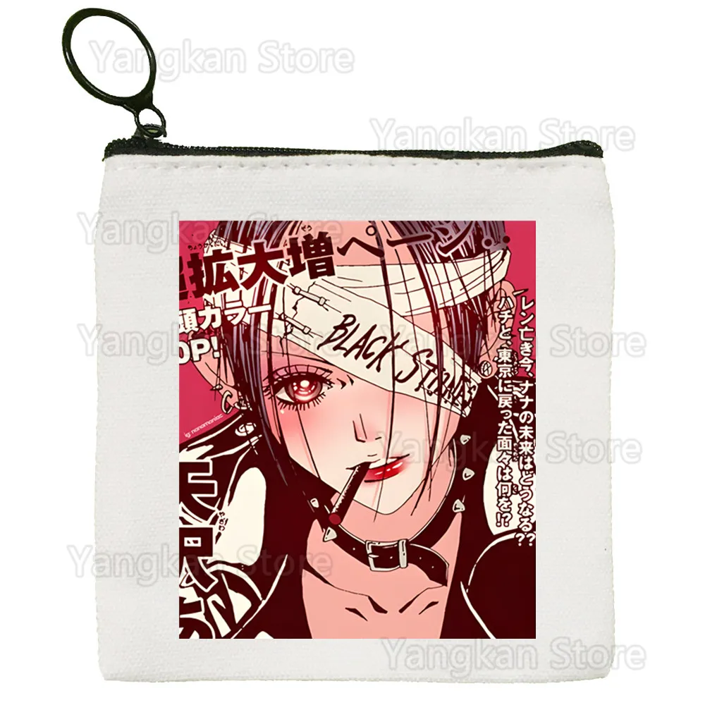 Anime Nana Osaki Manga Cute Mini Coin Purse Canvas Student Wallet Coin Case Zipper Hand Female Key Case