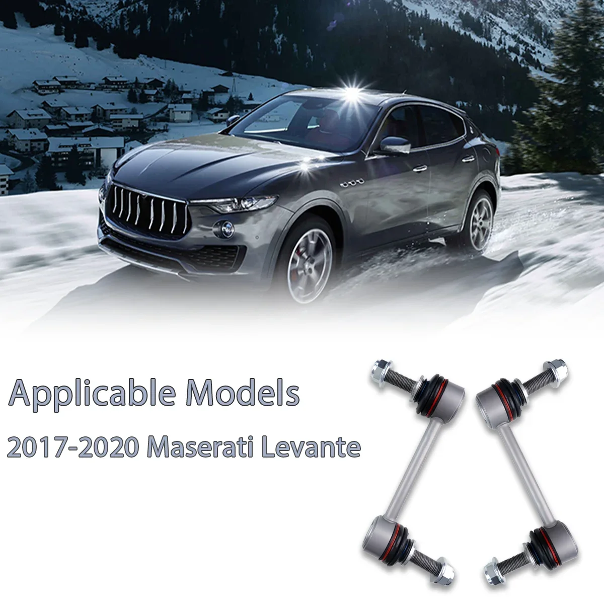 TOPICKSAP 2Pcs Front Sway Bar End Link & Ball Joint Kit for Maserati Levante M161 2017-2022 Suspension 670032003
