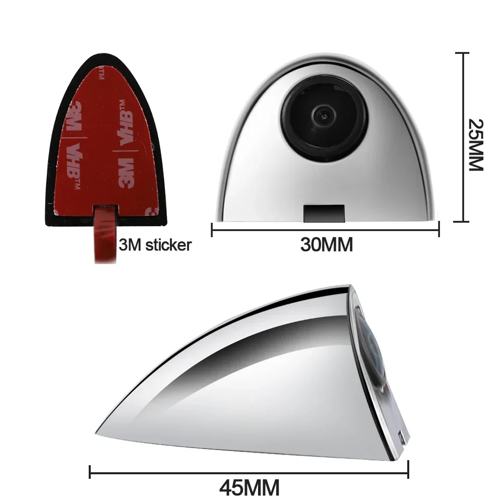 Left Right Side Rear View Blind Spot Car Camera 3M Sticker Digital HD Night Vision Waterproof Parking Assistant Camera - Image 6