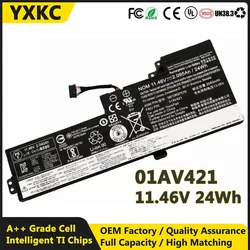 11.46V 24Wh 01AV419 01AV420 01AV421 Laptop Battery for Lenovo ThinkPad A475 A485 T470 T480 TP25 Series Replacement for 01AV489