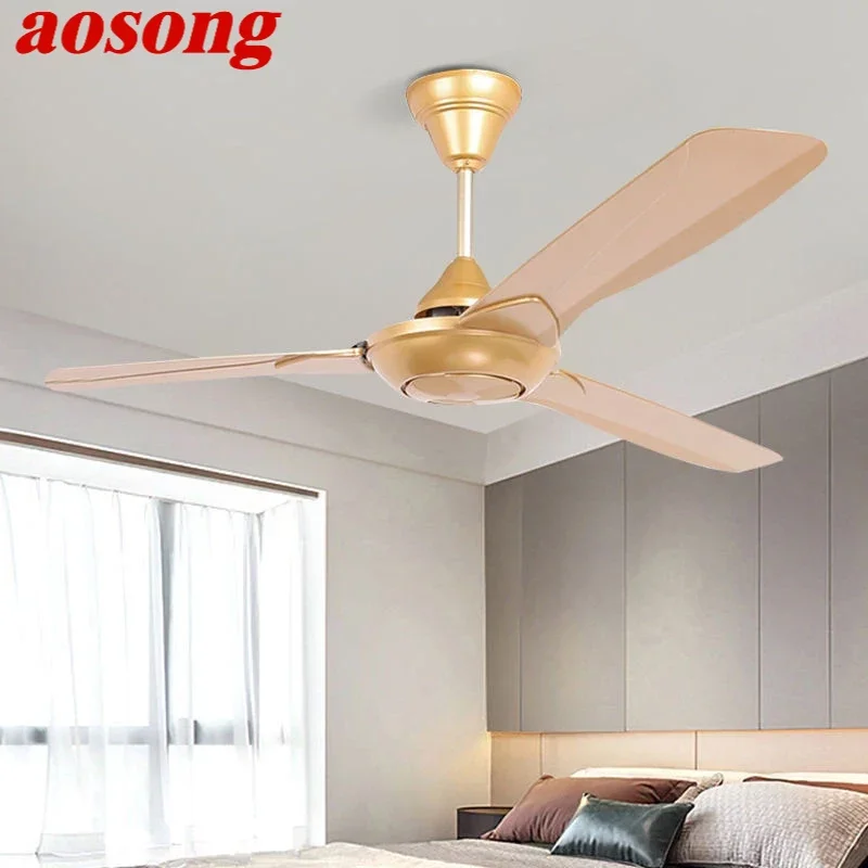 

AOSONG Nordic Without lights Ceiling Fan Modern Minima lism Living Room Bedroom Study Cafe Hotel