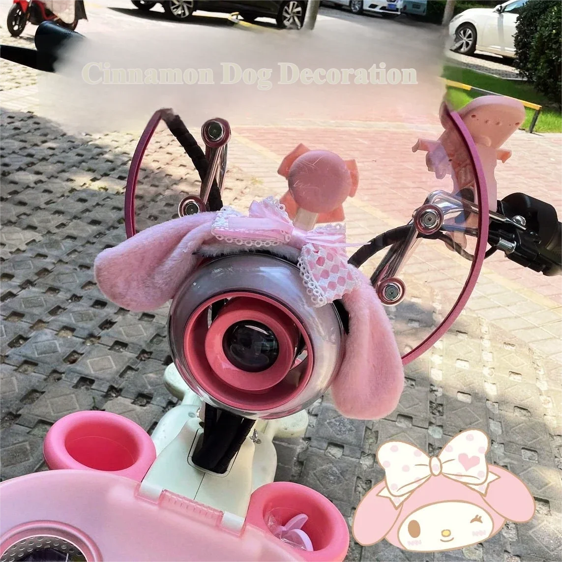 

Jade Guigou Decorative Ear Electric Vehicle Decorative Helmet Cat's ears (Steamed cat-ear shaped bread) Bowknot Motorcycle Motor