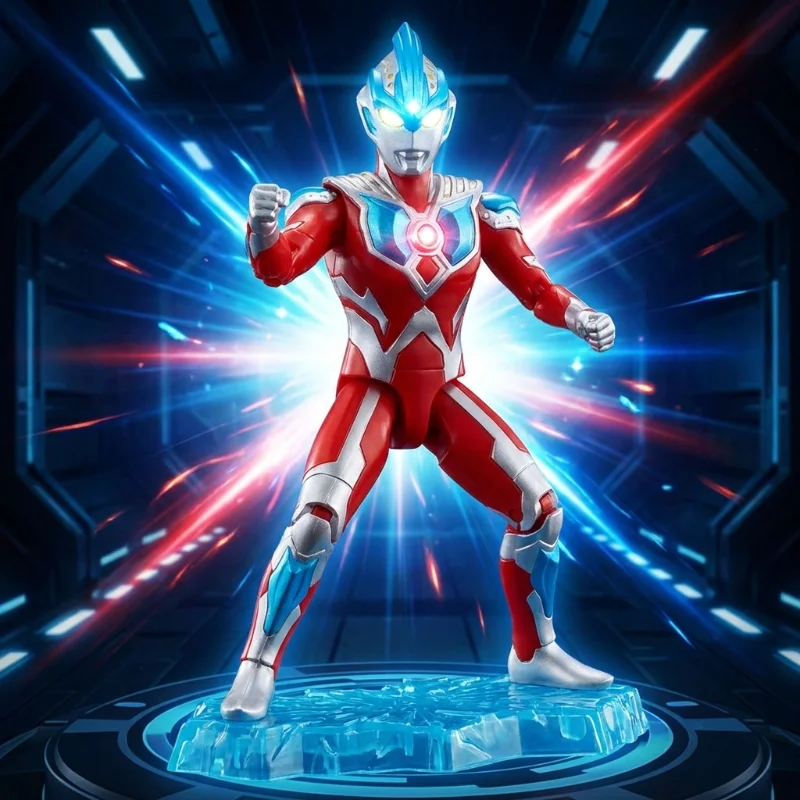 

Bandai Ultraman Ginga Strium Form 17.5cm Figure with LED Lights and Articulated Joints for Kids Action Play Gift for Collectors