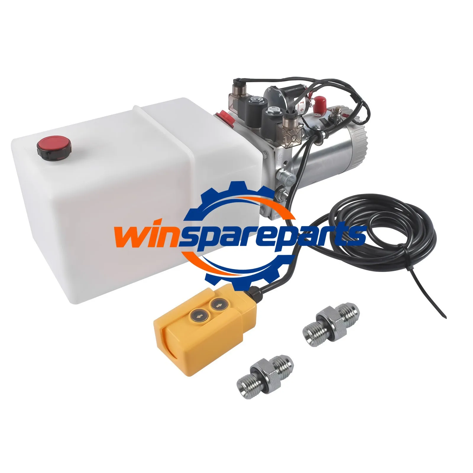 12V 6Quart Double Acting Hydraulic Pump W/Translucent Reservoir For Dump Trailer