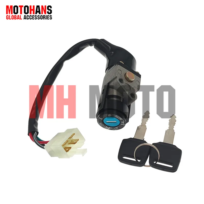 

MOTORCYCLE PARTS IGNITION KEY SWITCH IGNITION LOCK 4 MALE PLUG ACCESSORIES FOR HONDA WAVE110 CD110 AKT110 SMASH110