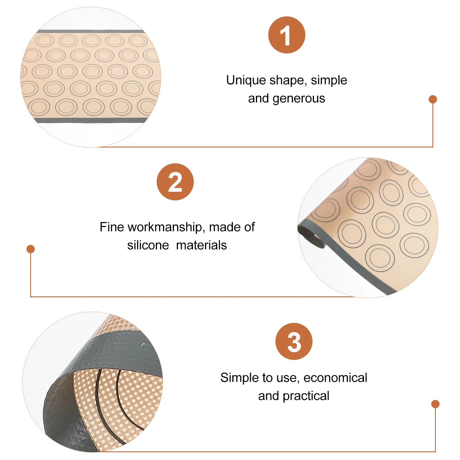 

Premium Silicone Baking Mat Non-Stick Reusable Baking Sheet Oven Microwave Air Fryer Safe Heat Resistant Silicone Sheet