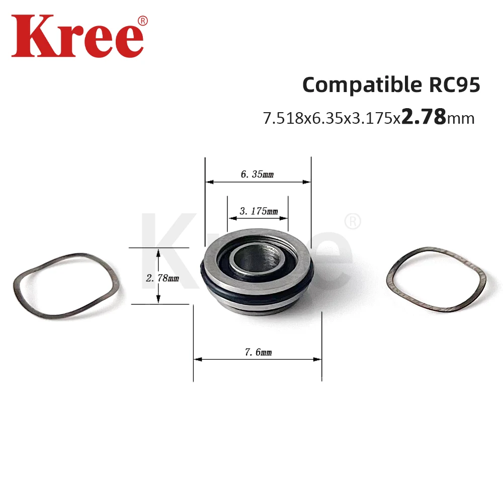 

10/5pcs Dental Turbine Bearings SFFR144TLGZWN for RC-95/TE-95 BC/RC-98 RM Model WH High Speed Ceramic Ball double flange bearing