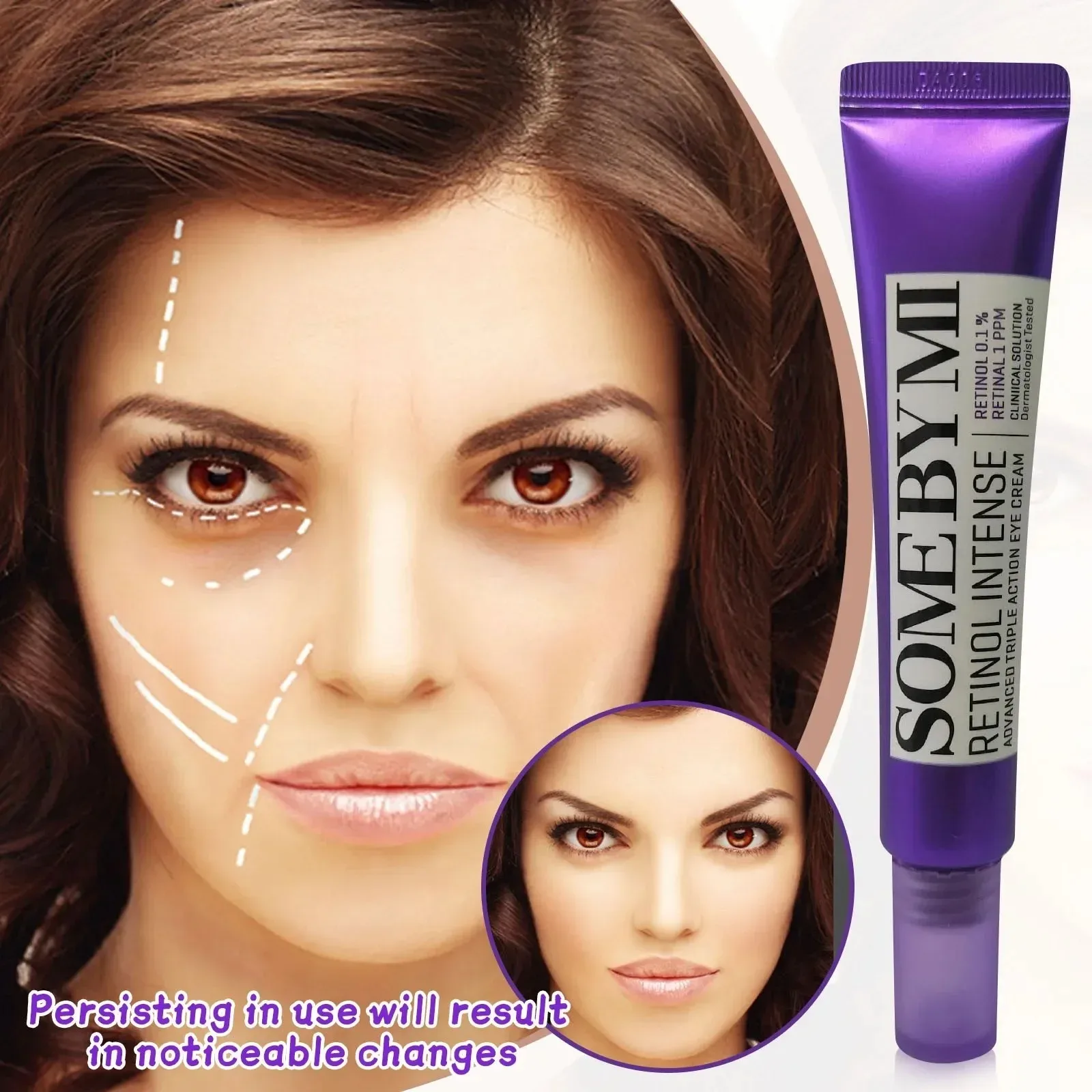 

30ml Somebymi Eye Cream Retinol Eye Cream Anti-Aging Retinol Eye Cream Lifts and Firms the Skin Under the Eyes