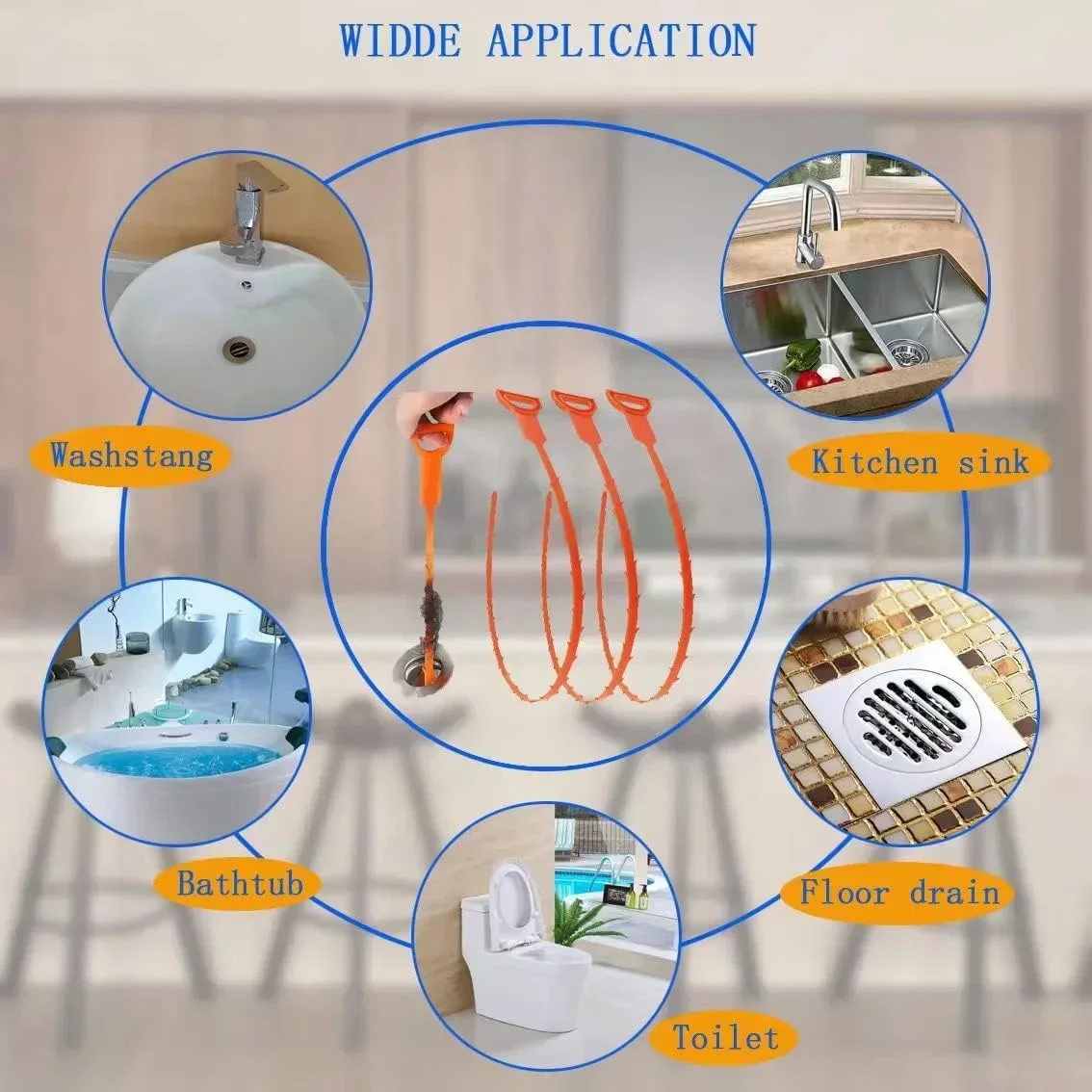 Hair Dredging Hook Sewer Unblock Tools Unblocker Pipes and Sinks Drain Clog Remover Toilet Drainage Outlet Cleaning Supplies image 5