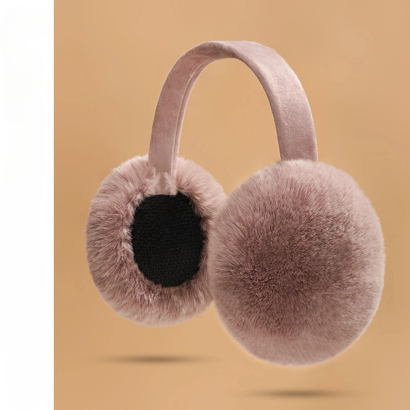 New Winter Faux Rabbit Fur Warm Earmuffs Windproof Antifreeze Wrapped Type Foldable Ear Warmer Christmas Presents