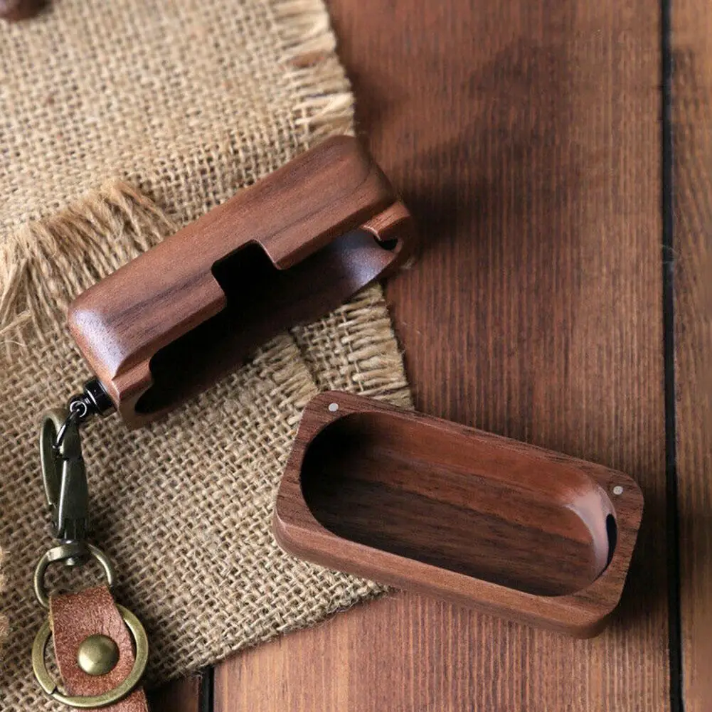 Solid Wood Case For Sony WF-1000XM5 Earphone Case Bluetooth Earphone Protection Case with Lanyard For Sony WF-1000XM4 Cover