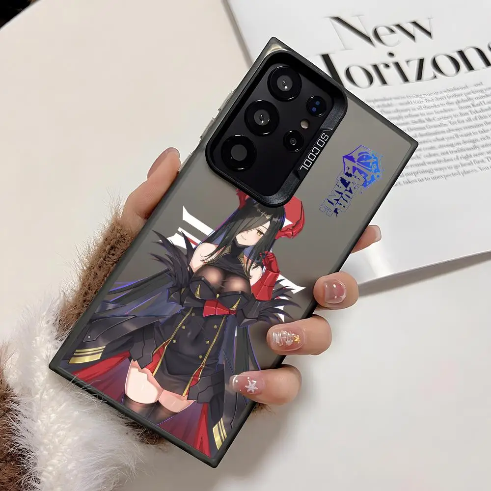 A-Azur Lane Friedrich Custodia per telefono per Samsung Galaxy S25 Edge S24 S23 S22 S21 S20 Ultra Funda Cover in silicone argento