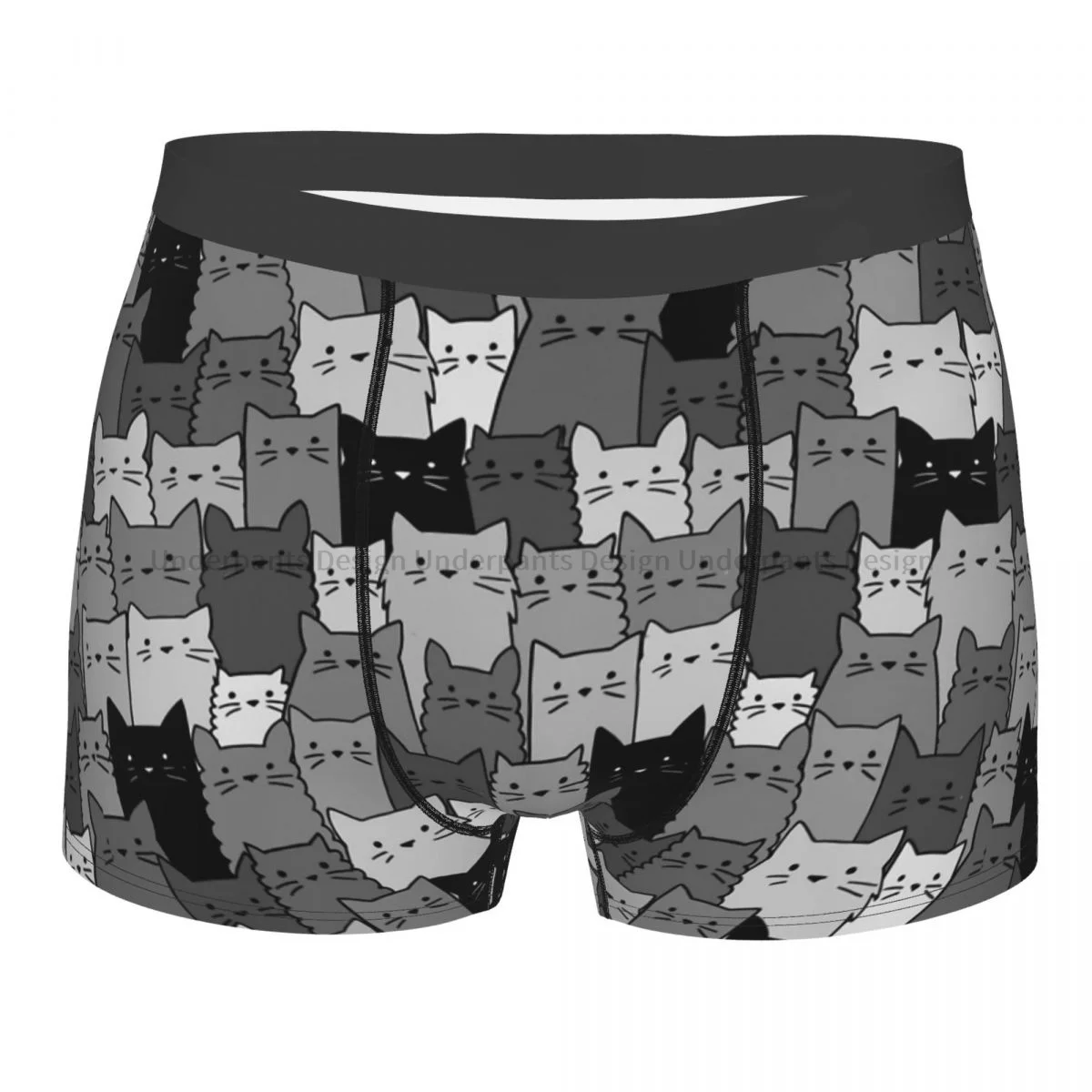 Silent Cats Monochromatic Underpants Breathbale Panties Men\'s Underwear Comfortable Shorts Boxer Briefs