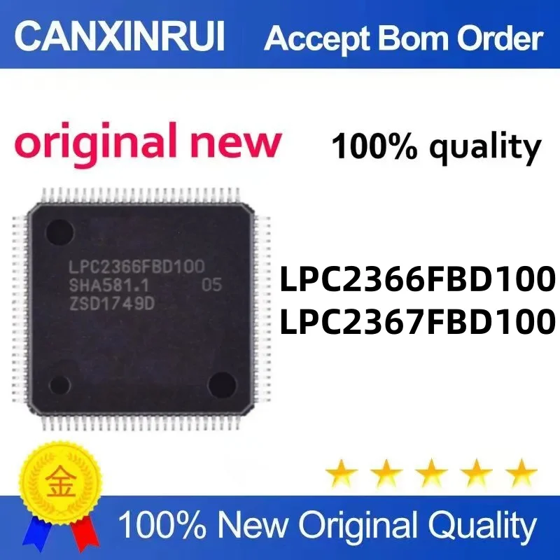 

LPC2366FBD100 LPC2367FBD100 Controller chip QFP100 package can be shot directly