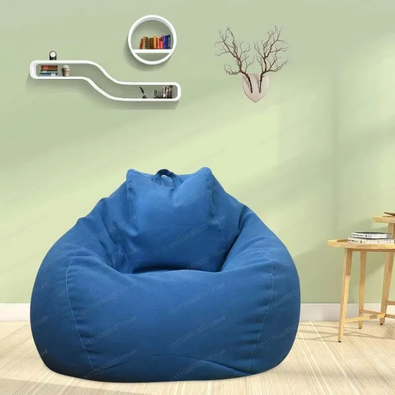 Lazy sofa cover No filler Fabric tatami Modern simple water drop bean bag Single sofa cover