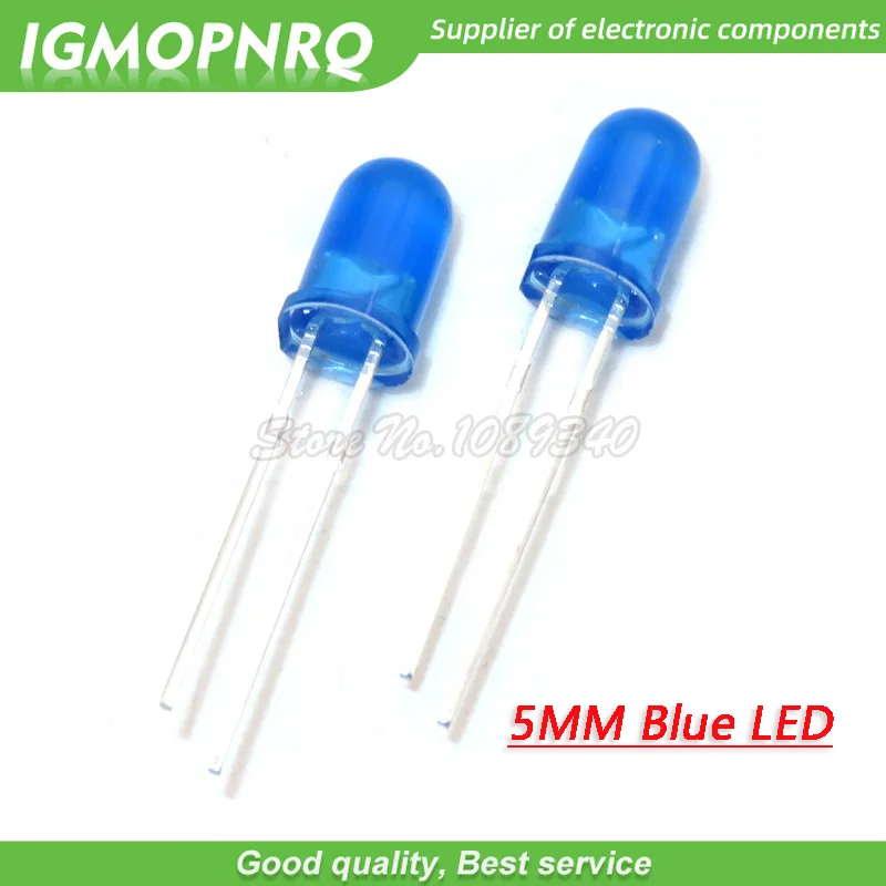 100pcs 5mm LED Diode 5mm round head fog red/yellow/white/green/blue/orange light-emitting diodes IGMOPNRQ