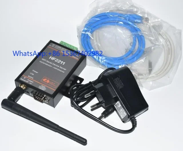 Full Set HF2211 HF2211A Serial to WiFi Ethernet Converter RS232/RS485/RS422 for Industrial Automation Data Transmission