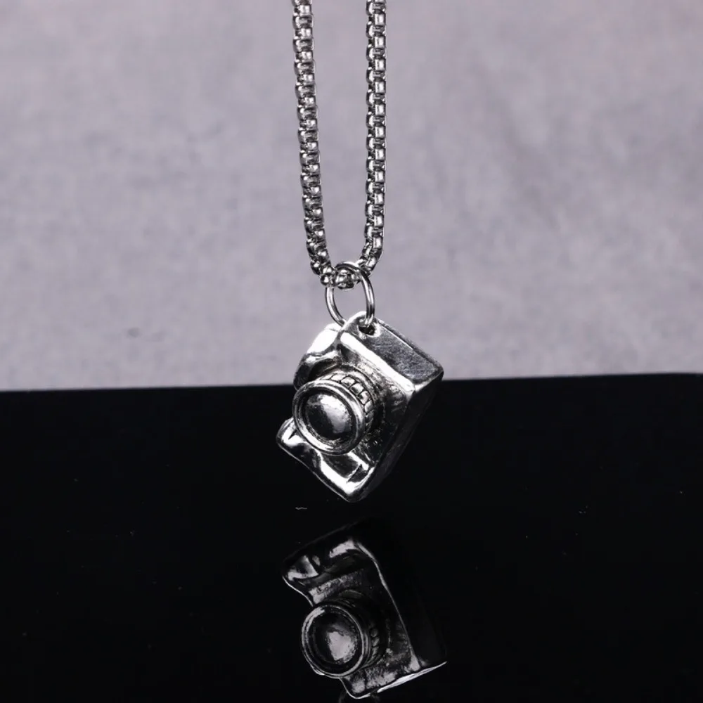 New Trendy Retro Camera Pendant Necklace Party Cool Style Valentine\'s Day Design Simple Fashion Men\'s Gift Sweater Chain Jewelry