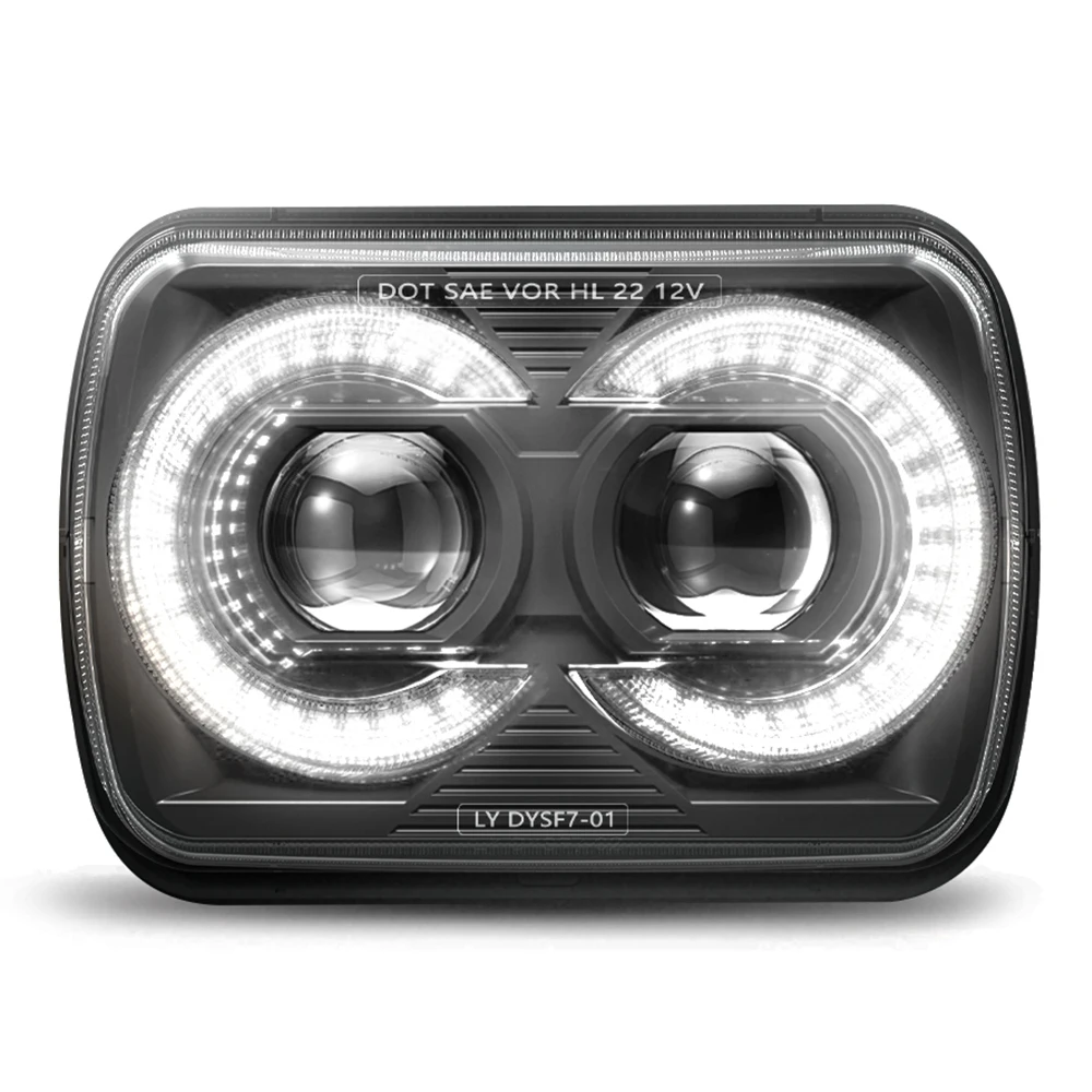 SXMA LED6513 5*7 Inch Led Headlight Replacement Headlights for Sealed Beam with DRL