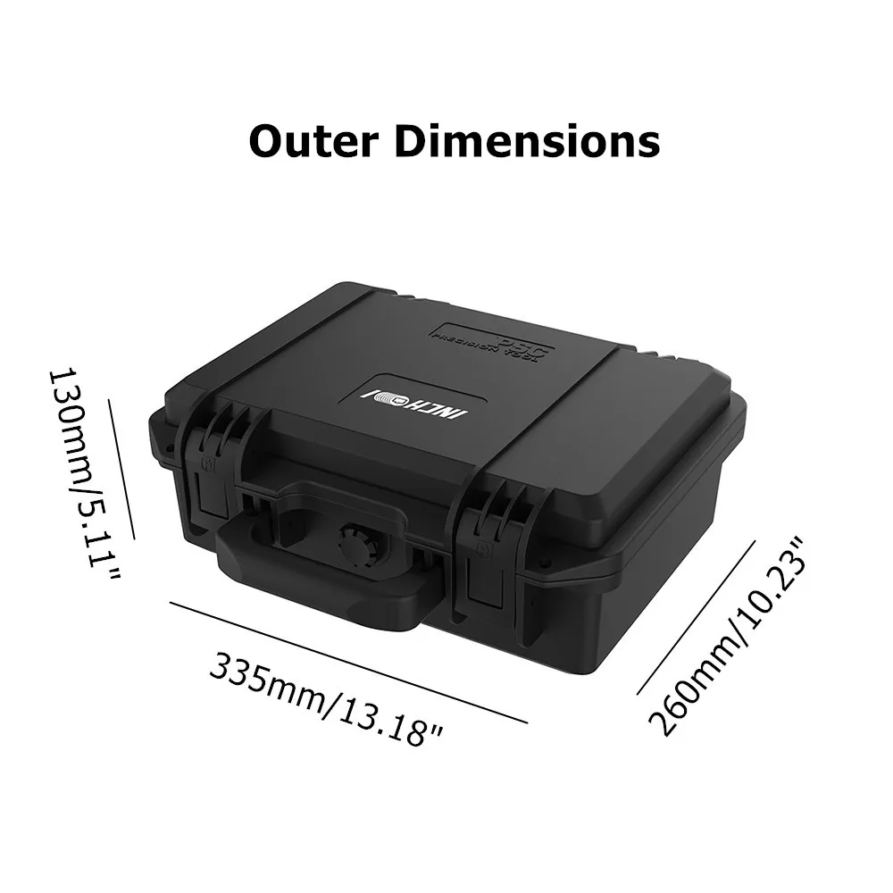 Plastic Case Tool Case With Foam Internal 300x200x120mm Tool Box IP67 Waterproof Outdoor Toolbox Hard Case For Drone Camera