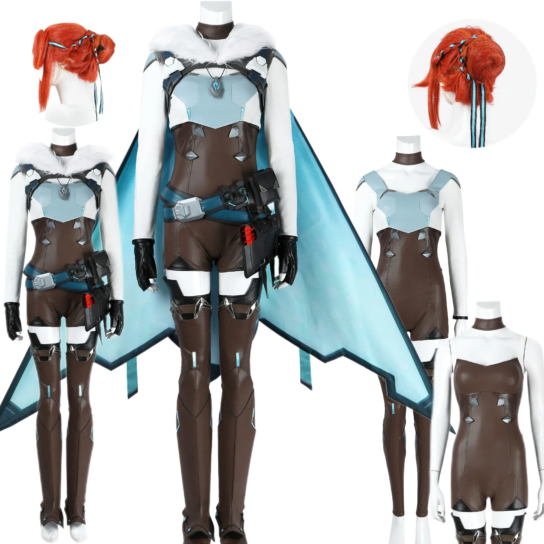 

Freja Cosplay Costume Women Freya Jumpsuit Hooded Cloak Halloween Carnival Party Clothing 2025