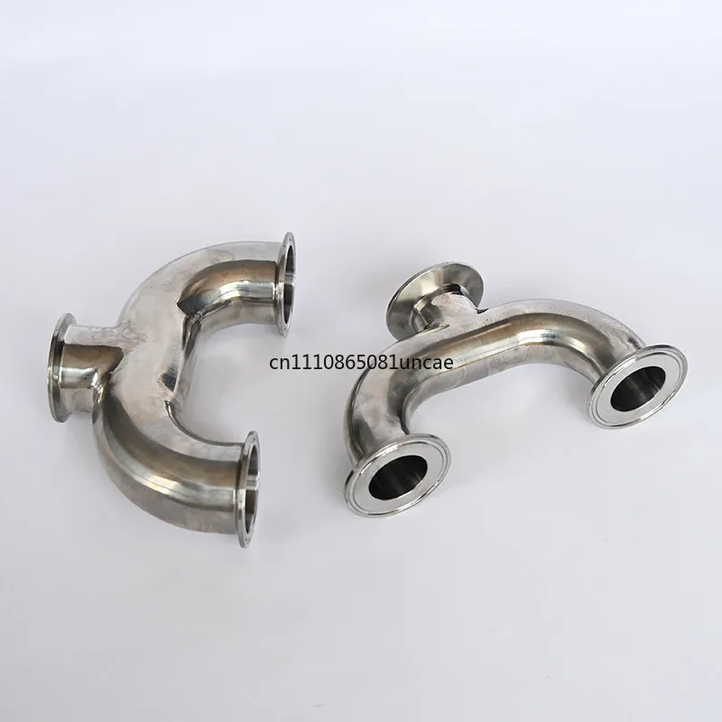 304 sanitary grade U-shaped tee stainless steel quick-loading welding clamp single card U-shaped variable diameter chuck joint