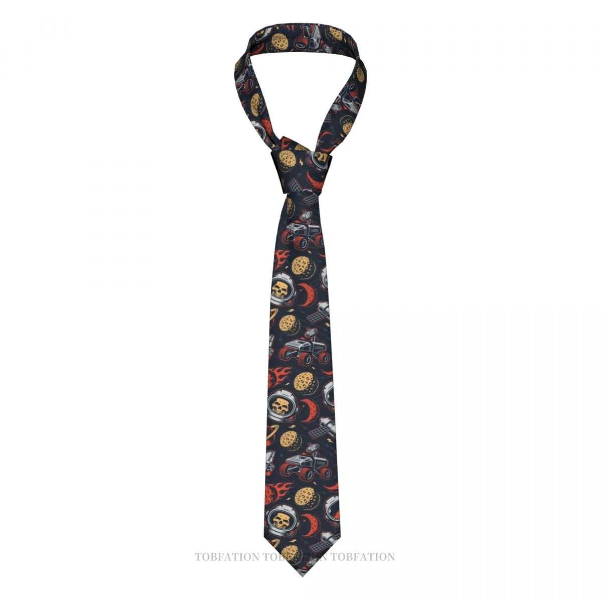 Space Outer Space Theme Classic Men's Printed Polyester 8cm Width Necktie Cosplay Party Accessory