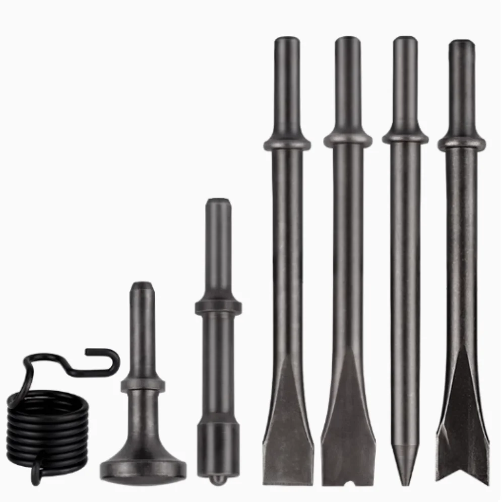 

150/190/250 Air Shovel Air Shovel Head Air Pick Tool Accessories Rust Remover With Round Handle And V-Shaped Flat Head