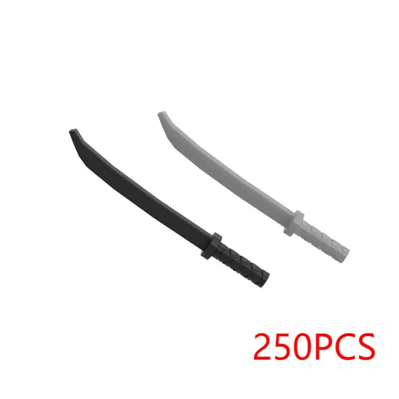 Bloques de Construcción MOC, 50g/250 Piezas, 21459 30173, Espada Katana Ninja, Accesorios de Armas, Ladrillos de Ensamblaje DIY, Juguetes de Regalo para Niños