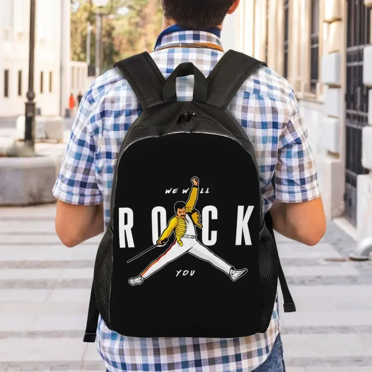Personalized Freddie Mercury Backpacks Men Women Casual Bookbag for College School Bags