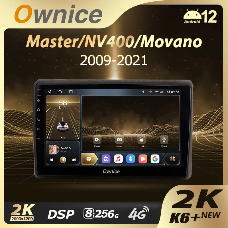 Ownice K6+ 2K For Renault Master 2010 - 2019 For Nissan NV400 2010 - 2020 For Opel Movano 2 Car Radio Multimedia infotainmen GPS