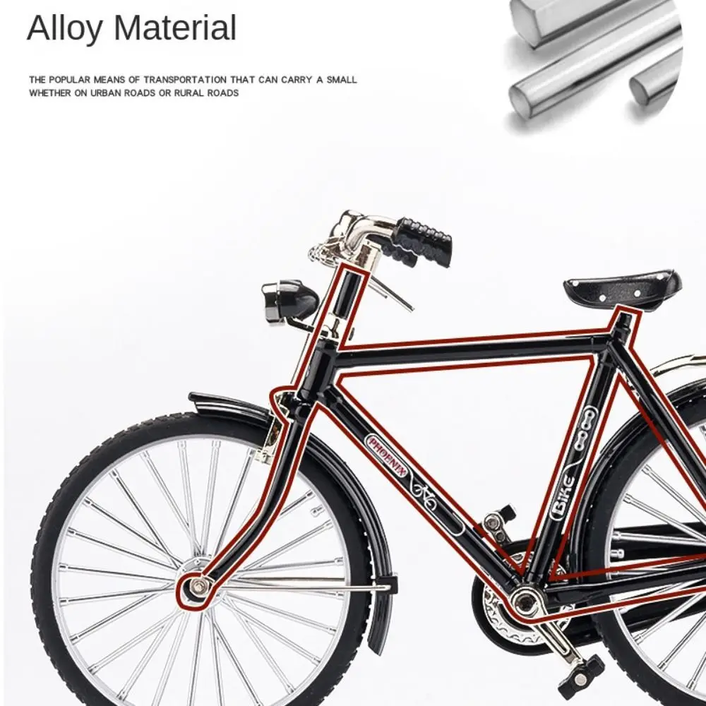Miniature Metal Diecast DIY Finger  Retro Bicycle Mini Bike Simulation Bikes Bicycle Model
