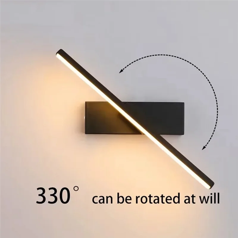 

A06R Background Lighting Wall Decor Adjustable Rotating Minimalist Wall Sconce Bedside Frame Lamp For Bedroom Living Room