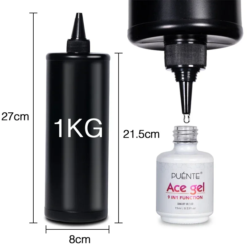 250ml/500ml/1KG Ace Gel 9-in-1 Nail Glue Base Coat Top Coat Gel Nail Polish Soak Off Varnish Functional UV Gel For Nail Salon