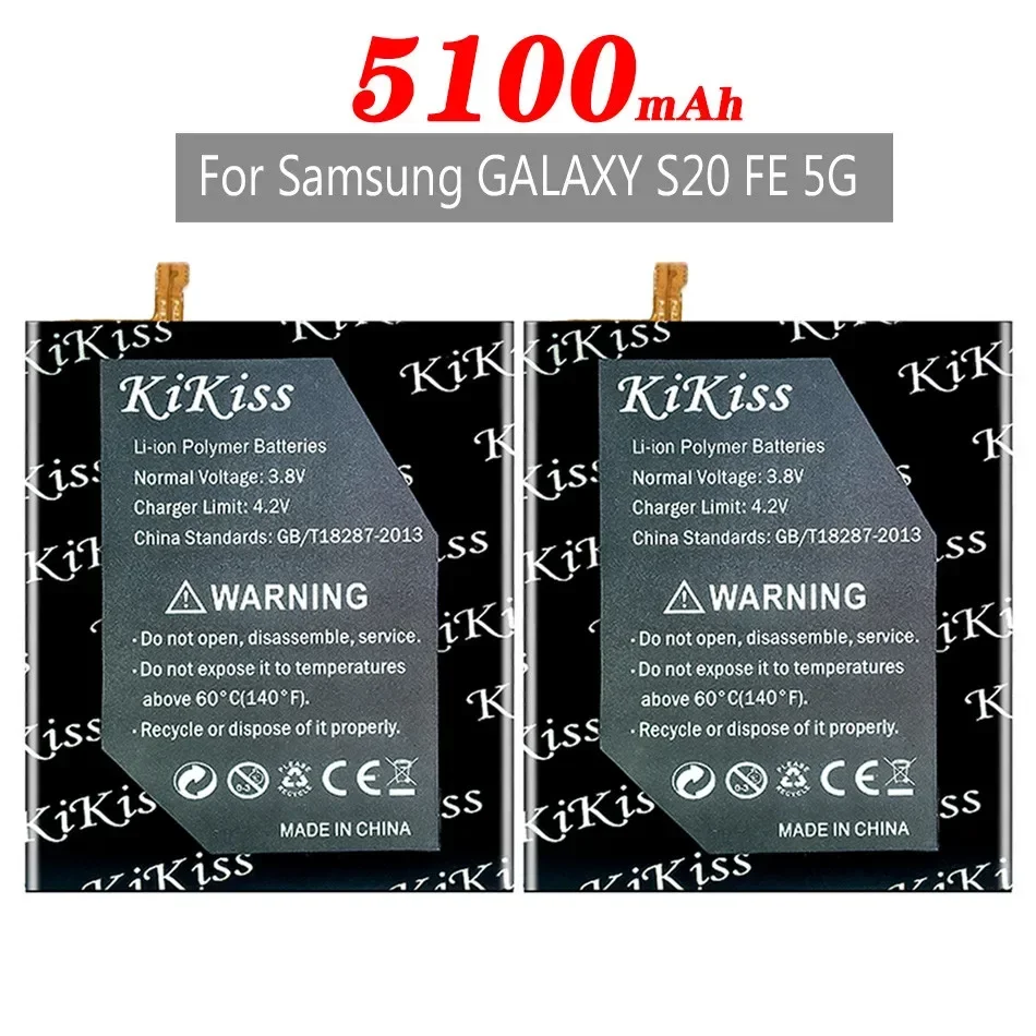 KiKiss EB-BG781ABY 5100mAh Replacement Battery for Samsung Galaxy S20 S 20 FE 5G SM-G781 A52 SM-A526/DS Batteries Tools