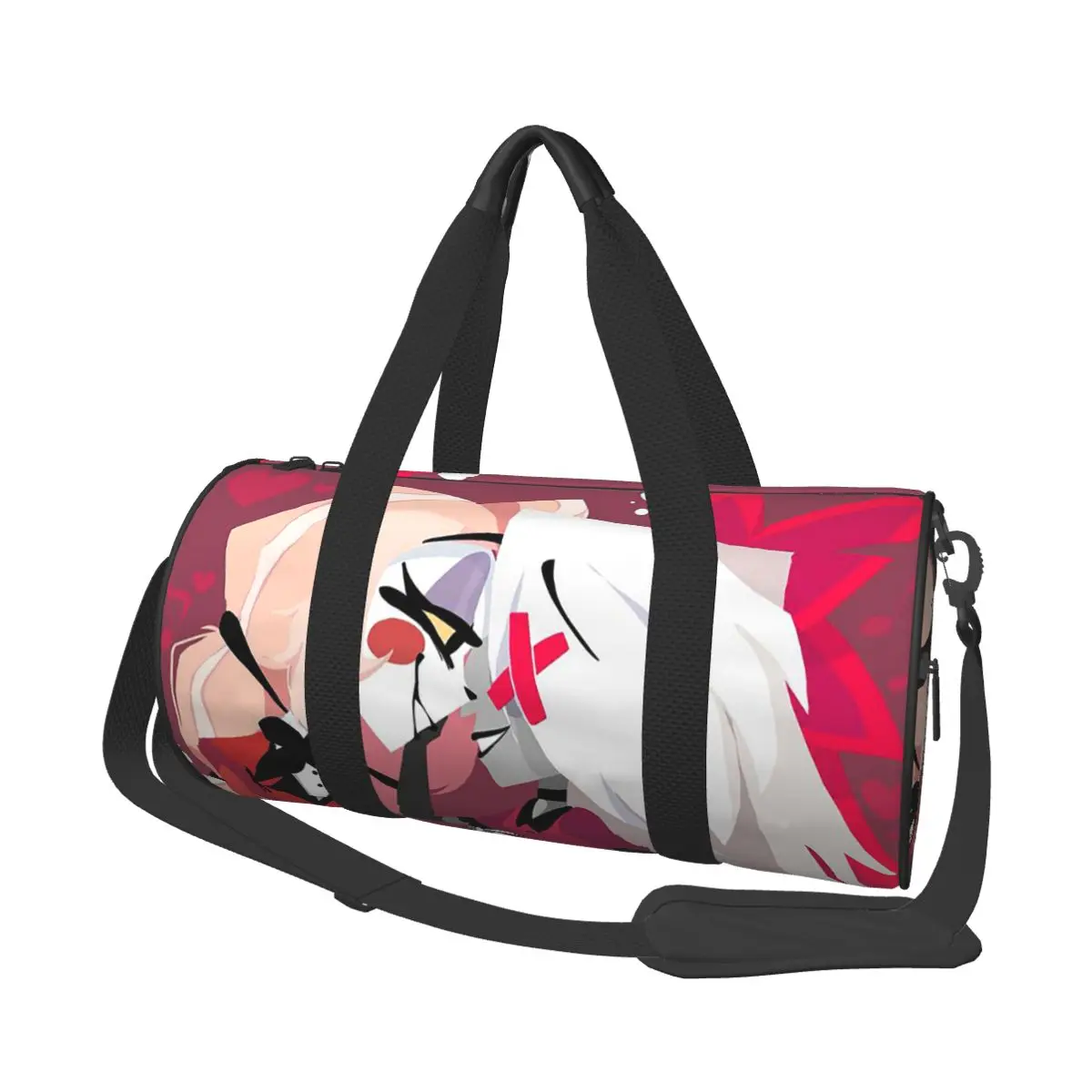 

Charlie And Vaggie Valentines Hazbin Hotels Large Duffle Gym Bag Waterproof Duffle Travel Bags Handbags Fitness bag