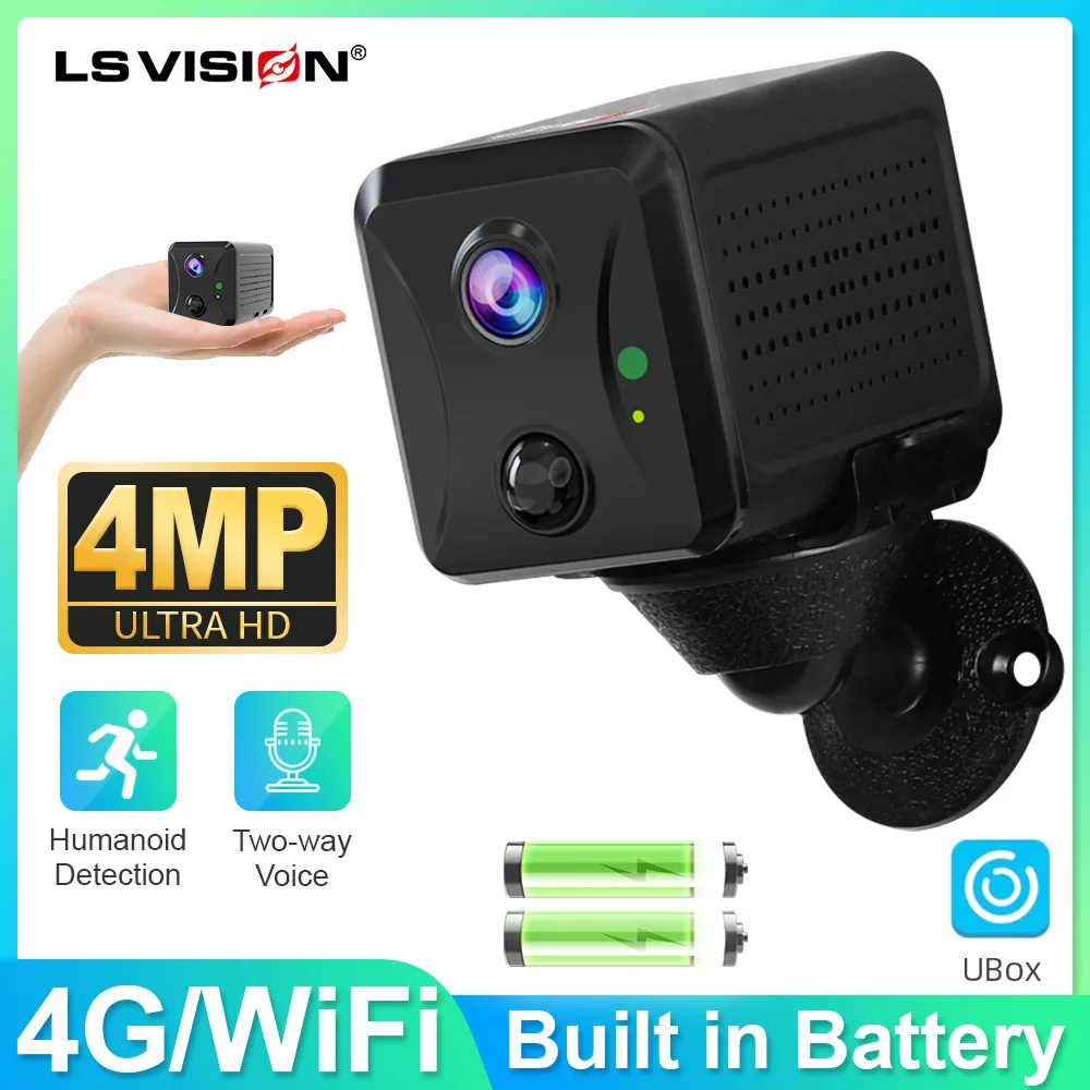 ミニ屋内監視カメラ暗視wifiモーション検出uboxアプリ5mp4g