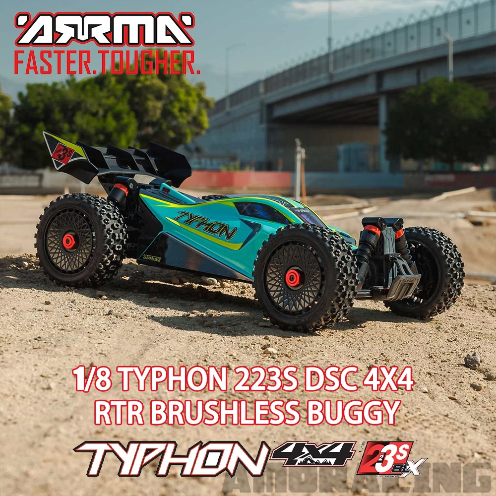 

ARRMA 1/8 TYPHON ARA4306V4 2S 3S BLX 4X4 RTR DSC BRUSHLESS SCALE RC Electric Remote Control Model Car Buggy Children's Toys